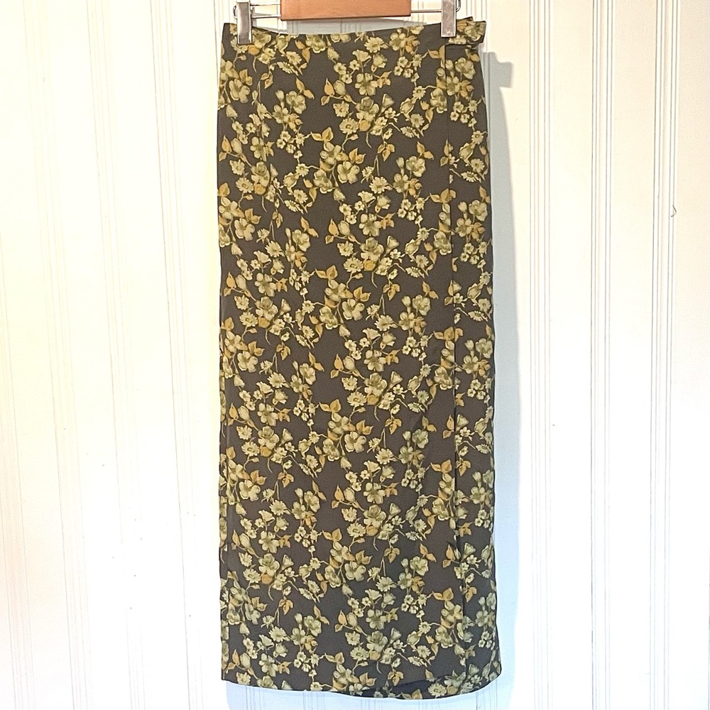 Vintage Floral Print Women's Skirt Fairy Woodland Boho Hippy Wrap Skirt